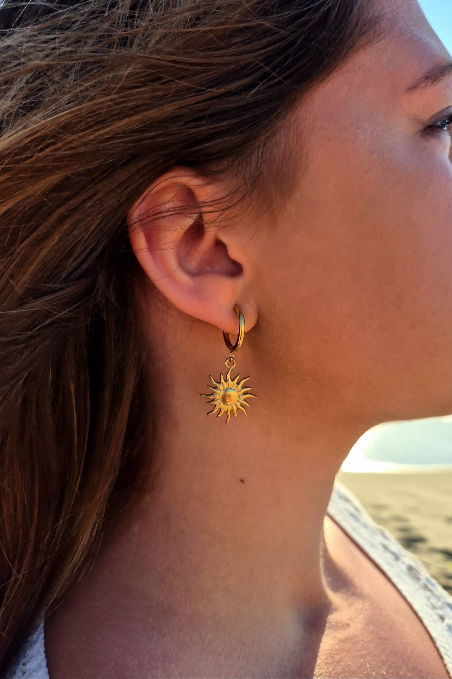 Boucles d'oreilles soleil